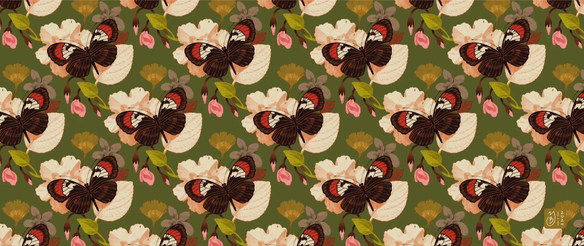Pattern Mariposa Heliconius – Yory Bastidas Pattern o patrón diseñado de mariposa Heliconius Heurippa.