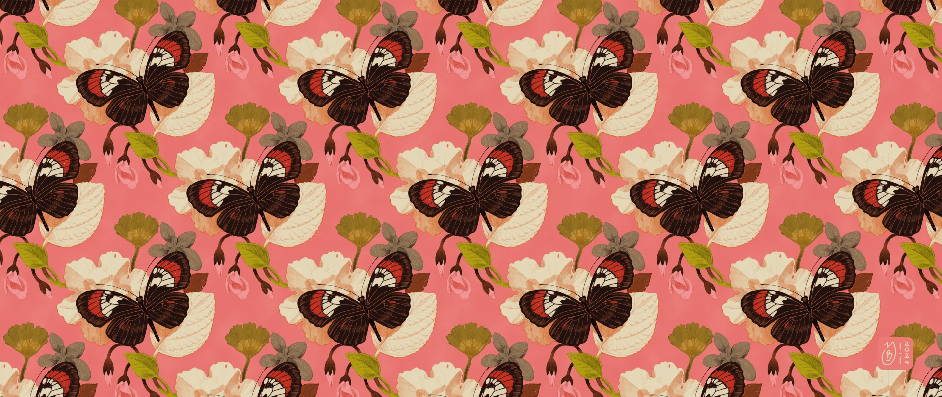 Pattern Mariposa Heliconius – Yory Bastidas Pattern o patrón diseñado de mariposa Heliconius Heurippa.